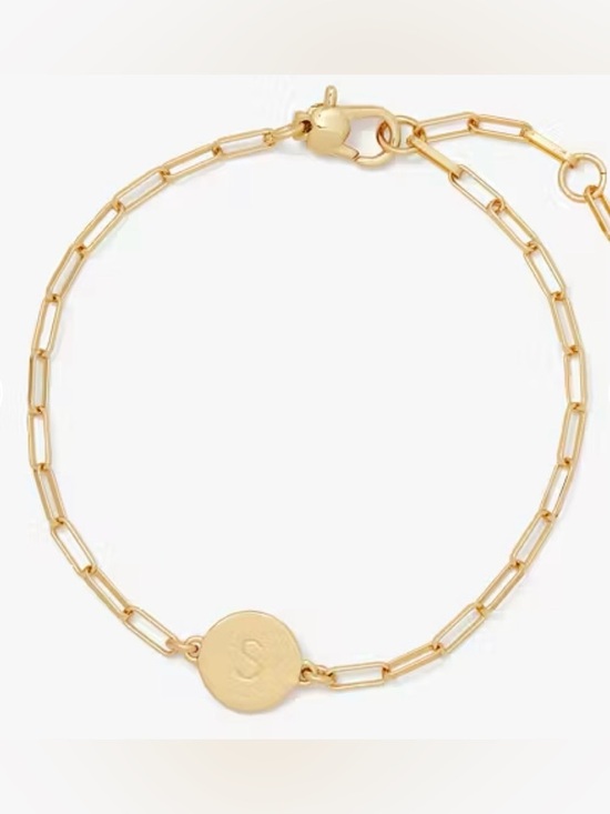 kate spade Jewelry - Kate Spade Gold Chain Link Bracelet - Initial “S”